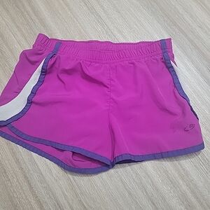 Champion Girls Magenta Purple White Lined Athletic Active Running Shorts Size M